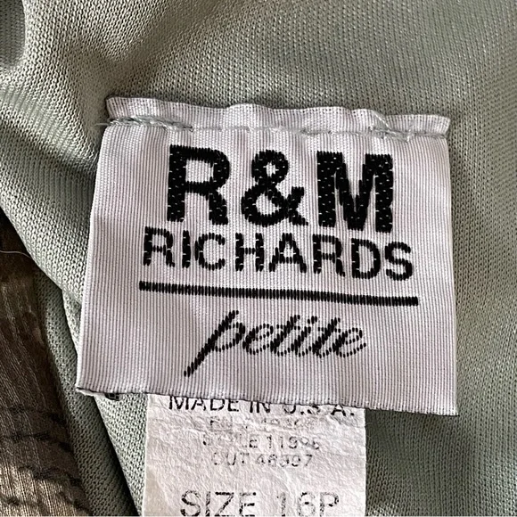 R&M Richards Vintage One Piece Dress Sz 16 Petite - Picture 4 of 11